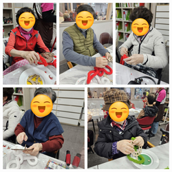 [치매전담실 인지프로그램] 털실액자 만들기