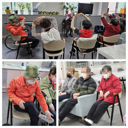 [치매전담실 신체프로그램] 병뚜껑 튕기기